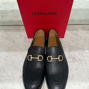 Salvatore Ferragamo Black Loafers